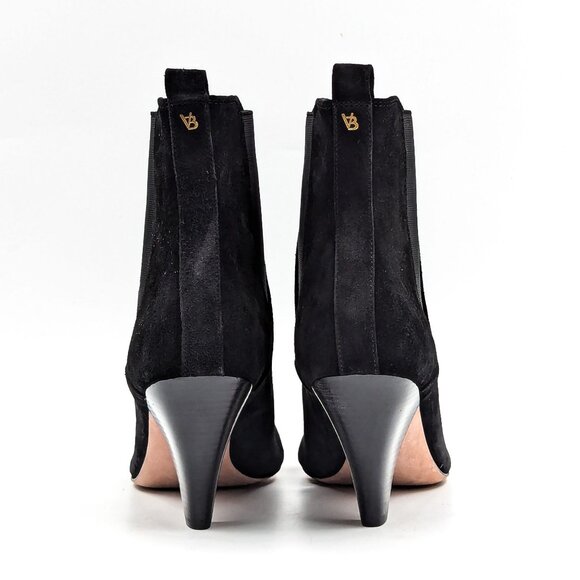 Veronica Beard Women Baxter Black Suede Chelsea Heeled Ankle Boots size 9 - Picture 3 of 10
